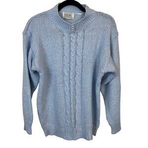 Sterling Harris Light Blue Knit Sweater Medium